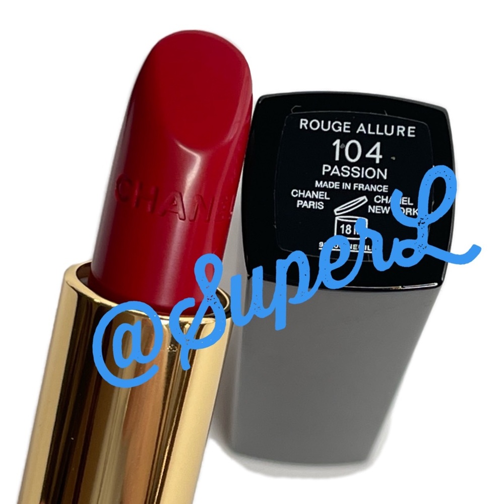 NEW Chanel ROUGE ALLURE Luminous Intense Lip Colour Lipstick 104 Passion Red